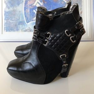 SAM EDELMAN ZOE HARNESS PLATFORM WEDGE  BOOTIES